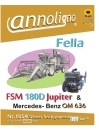 Fella Mähdrescher FSM 180 Jupiter & Mercedes MB Diesel Motor OM 636 Bild- Bedienungsanleitung & Wartungsanleitung  -  annoligno 1054